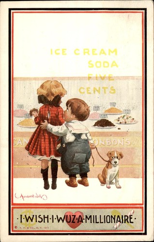 Cute kids romance ice cream - kids,